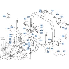 Roll-Over Protective Structure Assembly for Kubota ZD18 Zero-Turn Mower