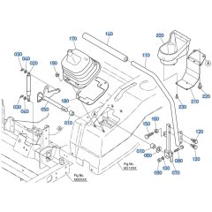 Control Lever (LH) Assembly for Kubota ZD18 Zero-Turn Mower