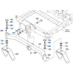 Front Axle Assembly for Kubota ZD21 Zero-Turn Mower