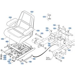 Seat Assembly for Kubota ZD21 Zero-Turn Mower