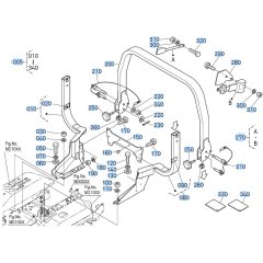 ROPS Assembly for Kubota ZD21 Zero-Turn Mower