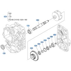 Clutch Shaft Assembly for Kubota ZD28 Zero-Turn Mower