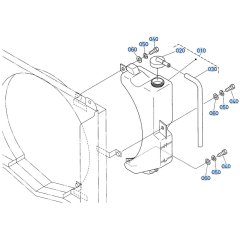Reserve Water Tank Assembly for Kubota ZD28 Zero-Turn Mower