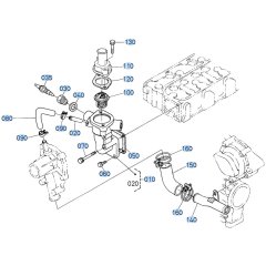 Water Flange Assembly for Kubota ZD28 Zero-Turn Mower