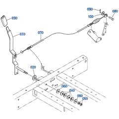 Accelerator Lever Assembly for Kubota ZD28 Zero-Turn Mower