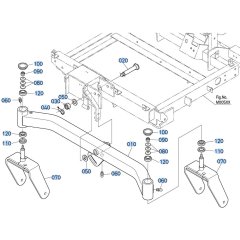 Front Axle Assembly for Kubota ZD28 Zero-Turn Mower