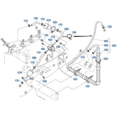 Fuel System Assembly for Kubota ZD28 Zero-Turn Mower