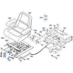 Seat Assembly for Kubota ZD28 Zero-Turn Mower