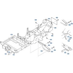 Main Frame Assembly for Kubota ZD28 Zero-Turn Mower