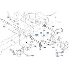 Parking Brake Assembly for Kubota ZD28 Zero-Turn Mower