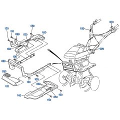 Front Fender Assembly for Kubota AT25 Tiller