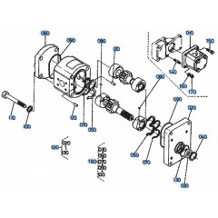 Gear Pump Assembly -1 for Kubota KH101 Mini Excavator