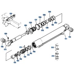 Swing Cylinder Assembly for Kubota KH151 Mini Excavator
