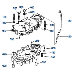 Swivel Gear Case Cover Assembly for Kubota KH191 Mini Excavator