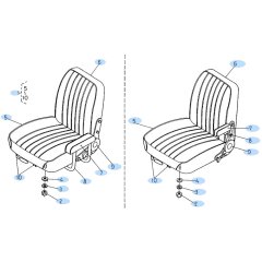 Seat Assembly for Kubota KH60