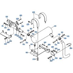 Exhaust Assembly for Kubota KH66 Mini Excavator