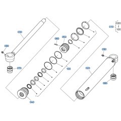 Swing Cylinder Assembly for Kubota KX030-4 Mini Excavator