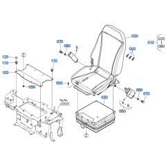 Seat Assembly for Kubota KX040-5 Mini Excavator