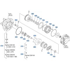 Drive Motor Assembly -1 for Kubota KX040-5 Mini Excavator