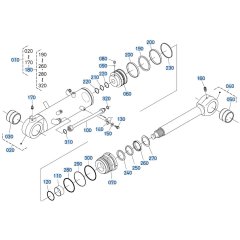 Blade Cylinder Assembly for Kubota KX080-4s Mini Excavator