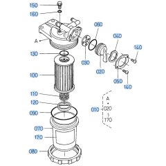 Fuel Filter Assembly for Kubota KX121-3 Mini Excavator