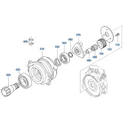 Swivel Motor Assembly -1 for Kubota KX121-3 Mini Excavator