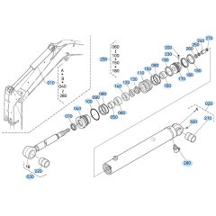 Arm Cylinder Assembly for Kubota KX121-3 Mini Excavator
