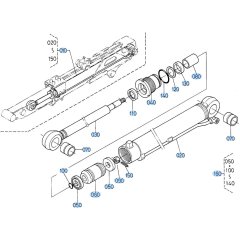 Telescopic Cylinder Assembly for Kubota KX91-3s Mini Excavator