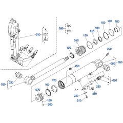 Bucket Cylinder Assembly for Kubota U17-5 Mini Excavator
