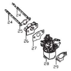 Carburettor Assembly for Loncin LC25ZB21-1.7Q Pump