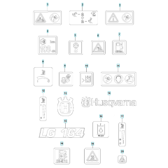 Decals for Husqvarna LG 164