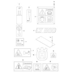 Husqvarna LT800 Decal