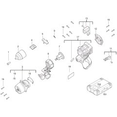 Milwaukee M12FDD2 Assembly