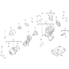 Milwaukee M12FPD2 Assembly