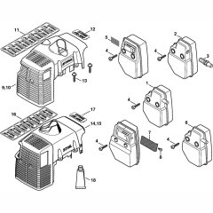 Muffler & Shroud for Stihl FR Series