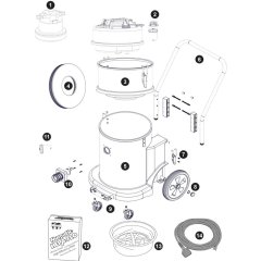 Numatic HZ900 Vacuum Assembly