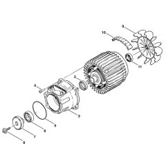 Electric Motor 220v Assembly