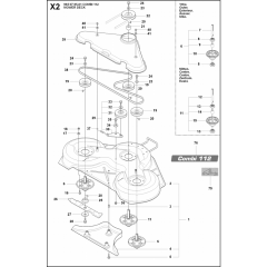 Cutting Deck 112cm Assembly