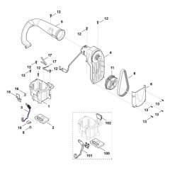 Motor Assembly for Stihl RLA 240.0
