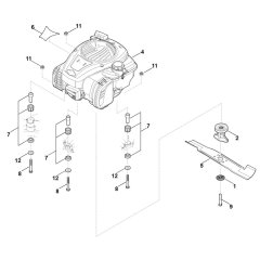 Engine and Blade for Stihl Mower