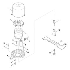 Engine, Blade for Stihl Mower