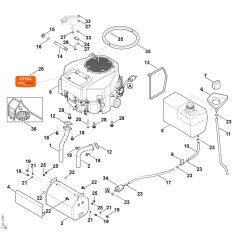 Engine, Tank for Stihl Mower