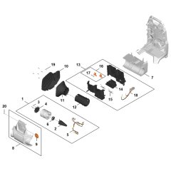 Electric Motor, Blower Assembly for Stihl BRA200 Blower