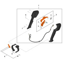 Control Handle Assembly for Stihl BRA200 Blower