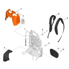 Backplate Assembly for Stihl BRA200 Blower