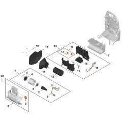 Electric Motor, Blower Assembly for Stihl BRA280 Blower