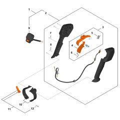 Control Handle Assembly for Stihl BRA280 Blower