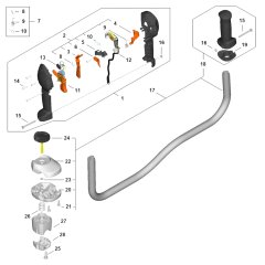Handle Assembly for Stihl FSA250 Cordless Trimmer