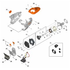Motor Housing Assembly for Stihl HLA 140 B Hedgetrimmer