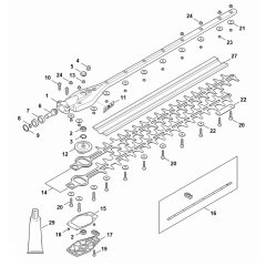 Gear Housing Assembly for Stihl HLA 140 B Hedgetrimmer